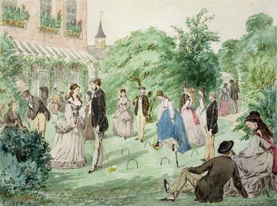 Ladies and Gentlemen Playing Croquet by William McConnell